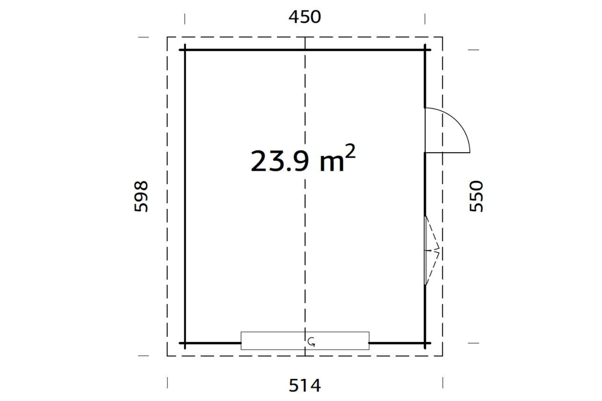 Palmako Holzgarage Modell Roger 2