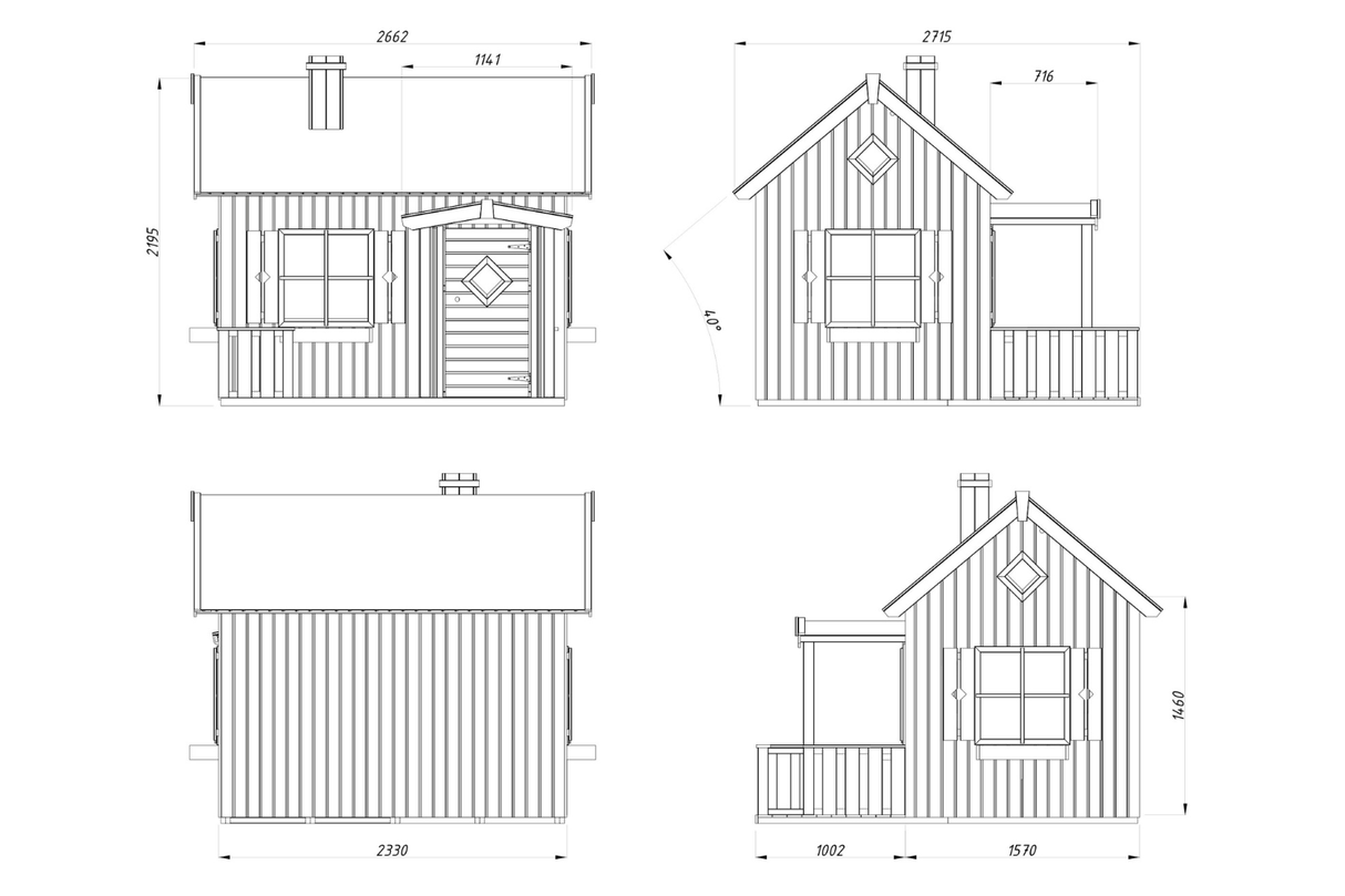 Palmako Kinderspielhaus Modell Otto