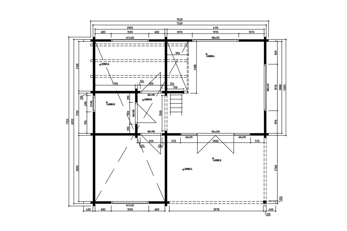 Casa Lignea Ferienhaus Modell Uwe Grundriss