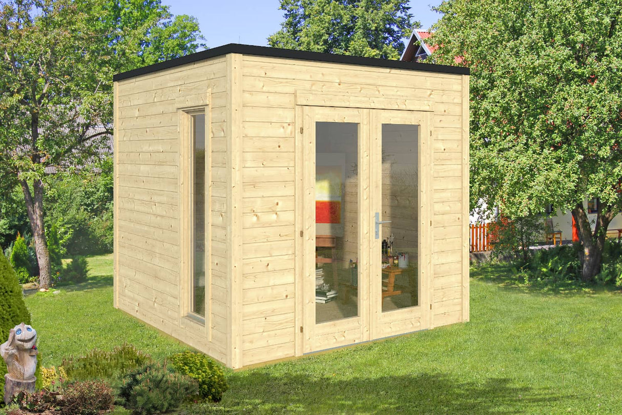 Casa Lignea Gartenhaus Modell Cubus Atticus natur 250x250 cm