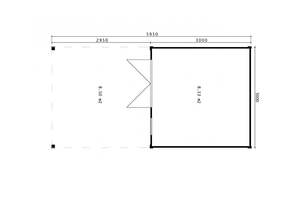 Casa Lignea Gartenhaus Modell Cubus Doma Grundriss