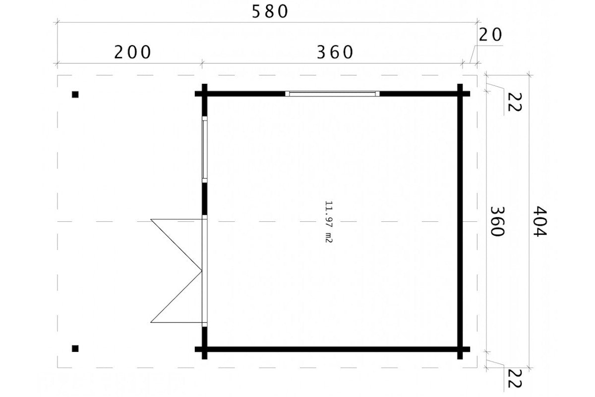 Casa Lignea Gartenhaus Modell Janus Grundriss