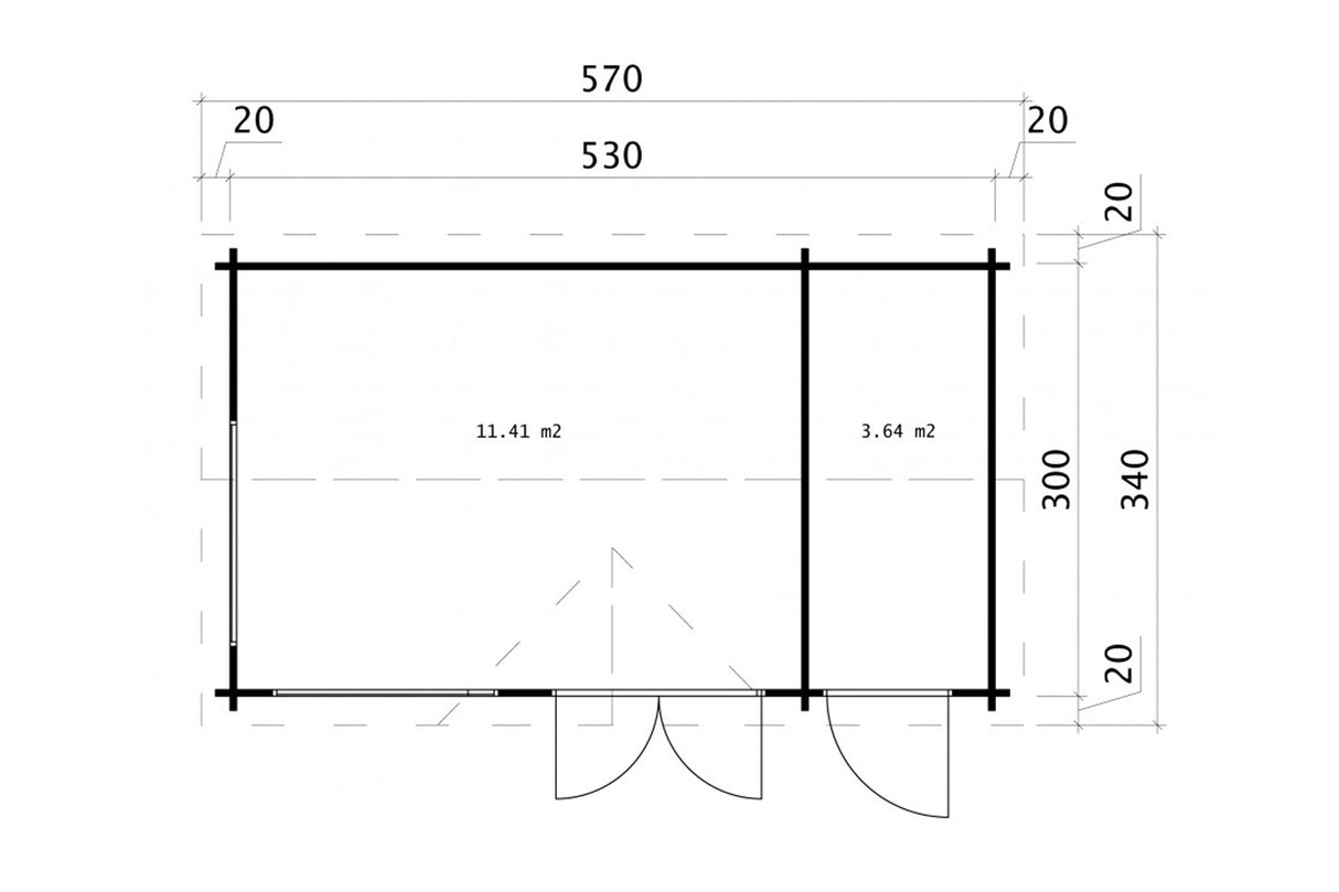 Casa Lignea Gartenhaus Modell Manchester Grundriss