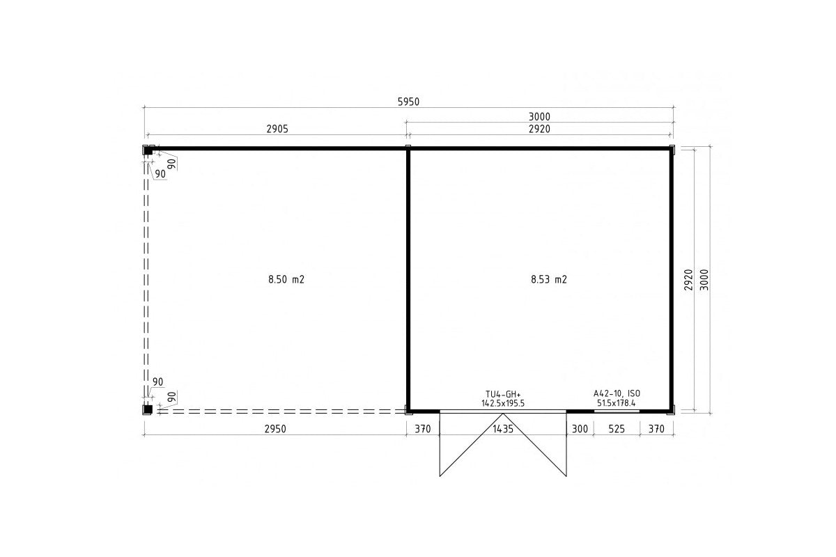 Casa Lignea Gartenhaus Modell Cubus Concordis Grundriss