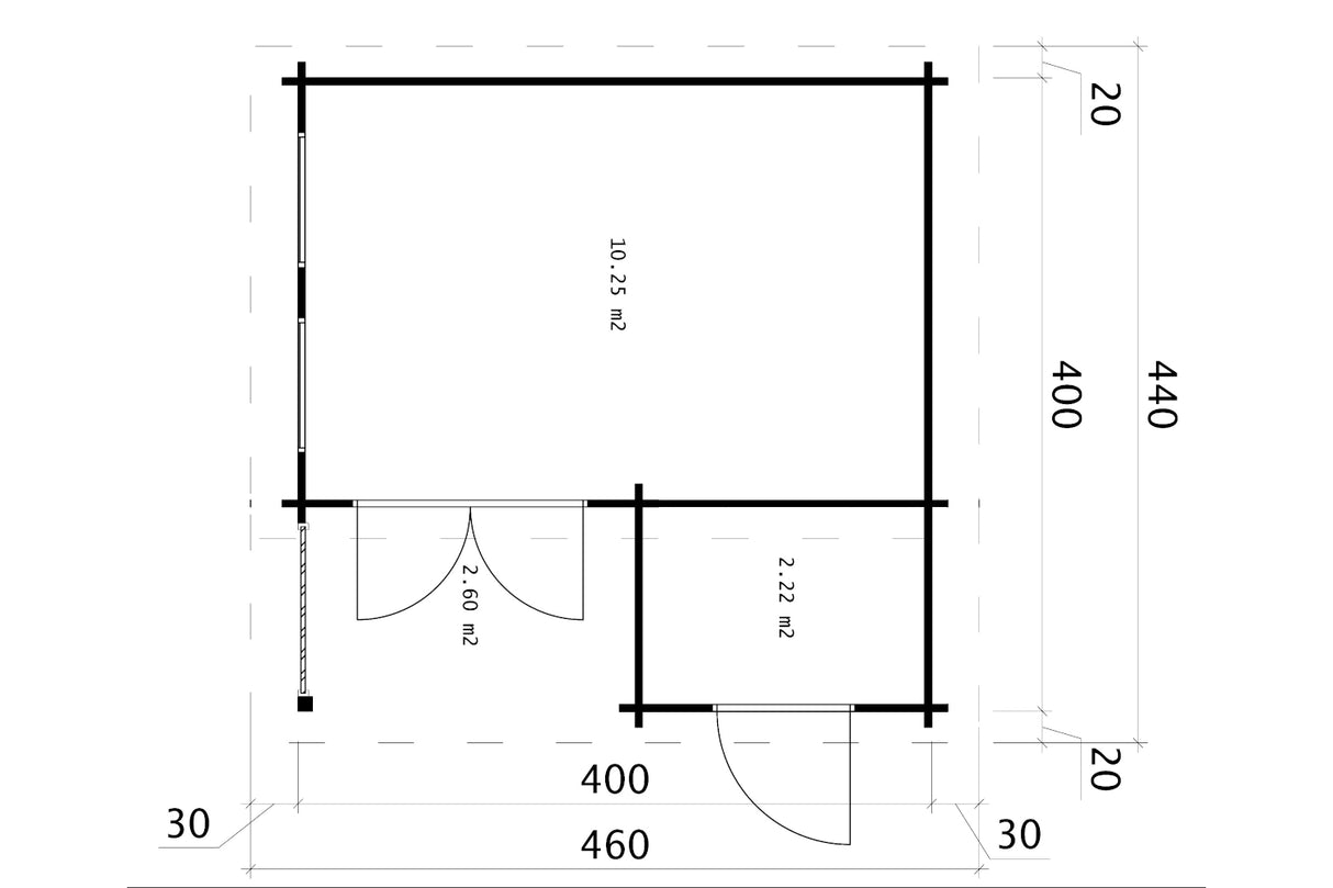 Casa Lignea Gartenhaus Modell Scandic Duo