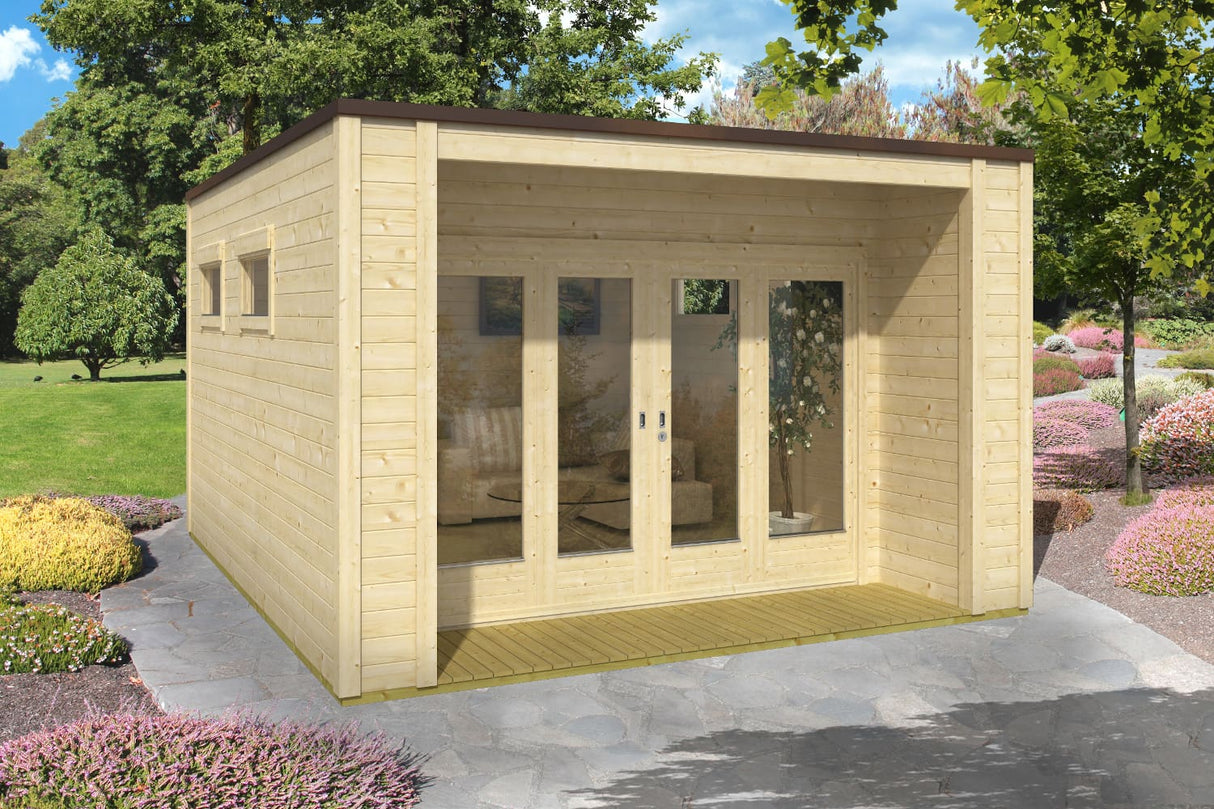 Casa Lignea Gartenhaus Modell Cubus Solidus Natur
