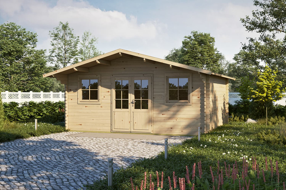 Casa Lignea Gartenhaus Modell Travemünde 488x468 cm Natur