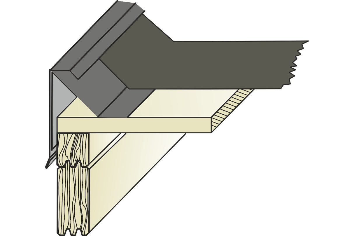 EPDM Flachdachblende Skizze