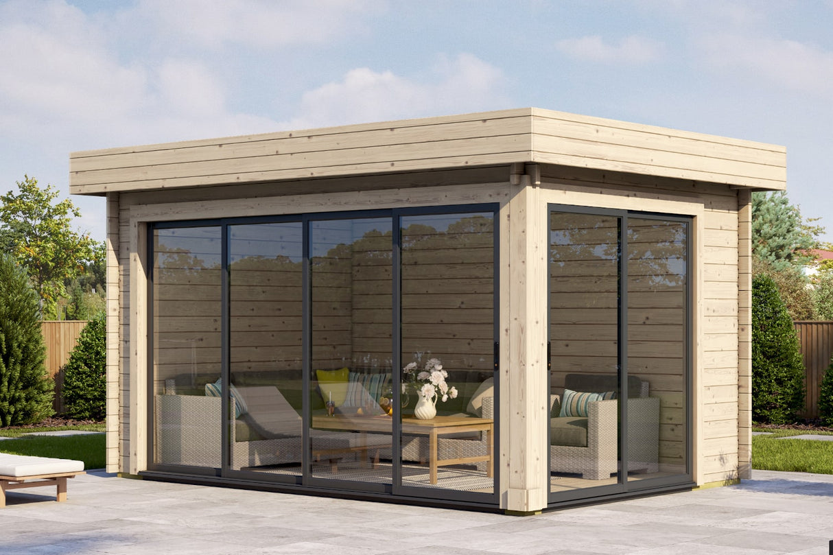 Casa Lignea Gartenhaus Modell Designlounge 44 D offen