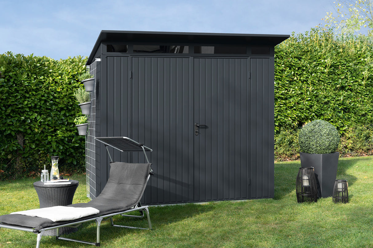 Hörmann Gerätehaus Modell Berry Classic Typ1 anthrazit Doppeltür