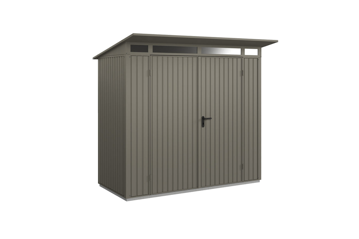 Hörmann Gerätehaus Modell Berry Classic Typ1 quarzgrau Doppeltür freigestellt
