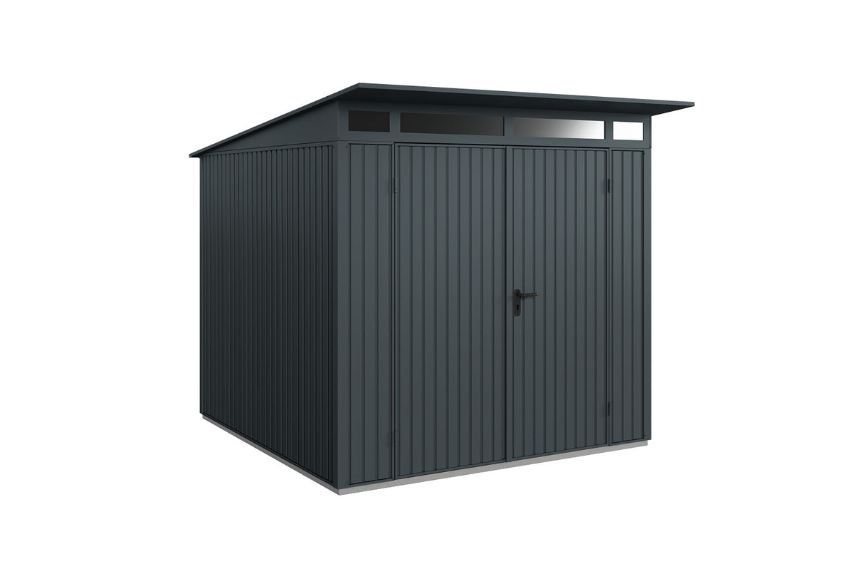Hörmann Gerätehaus Modell Berry Classic Typ2 anthrazit Doppeltür freigestellt