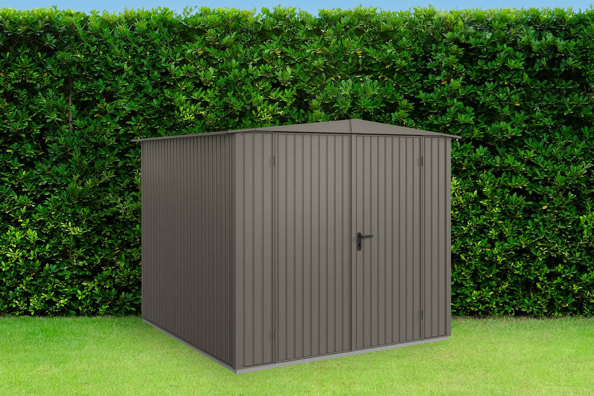 Hörmann Gerätehaus Modell Berry Classic Typ2 Satteldach quarzgrau Doppeltür
