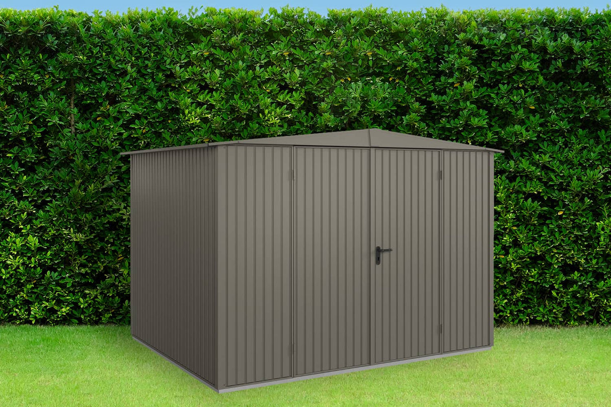 Hörmann Gerätehaus Modell Berry Classic Typ 3 Satteldach quarzgrau Doppeltür