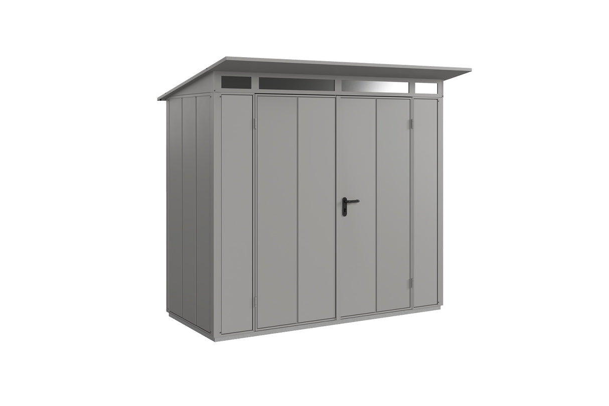 Hörmann Gerätehaus Modell Berry Modern Typ1 graualuminium Doppeltür freigestellt