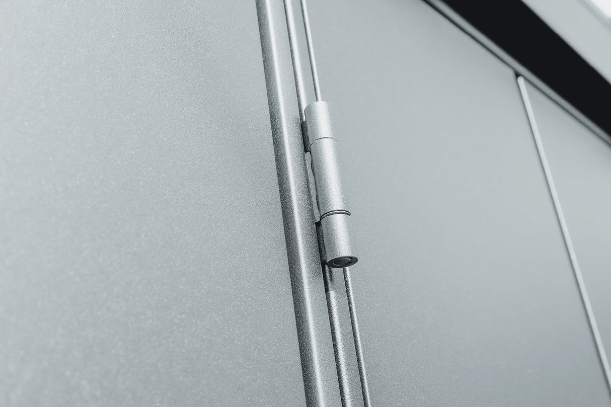 Hörmann Gerätehaus Modell Berry fenstergrau Türscharnier