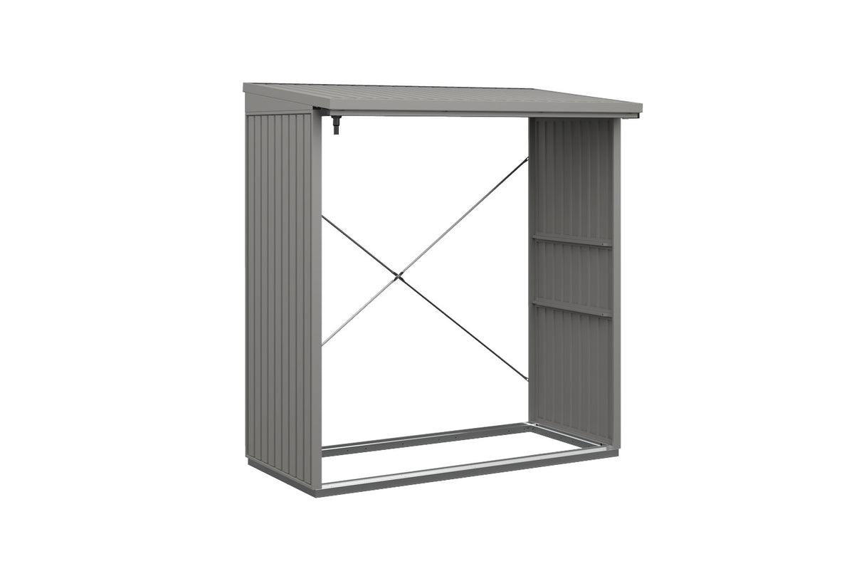 Hörmann Kaminholzregal Classic Typ 2 Graualuminium freigestellt