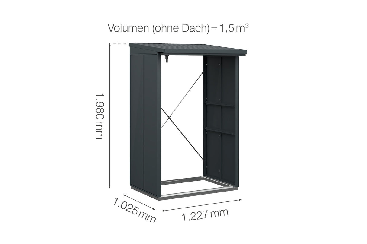 Hörmann Kaminholzregal Modern Typ 1 Anthrazit Masse