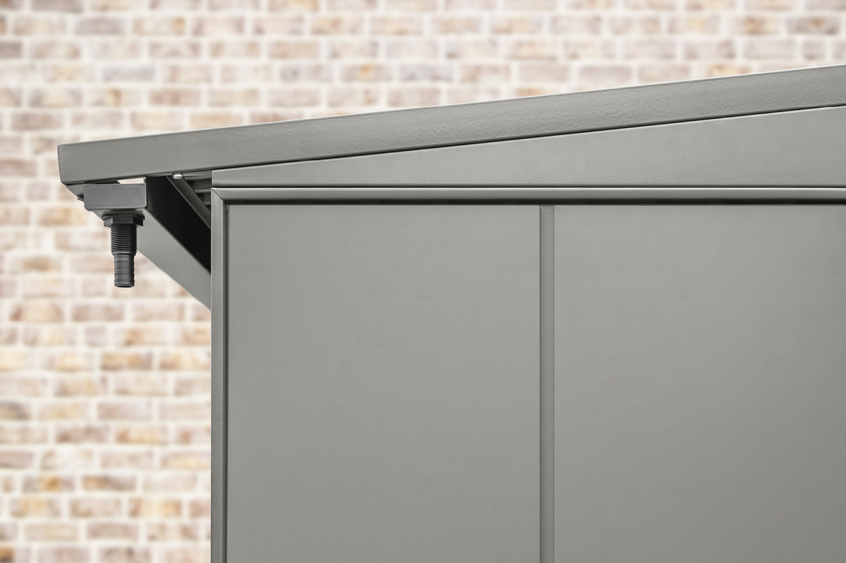 Hörmann Kaminholzregal Modern Graualuminium Dachansicht