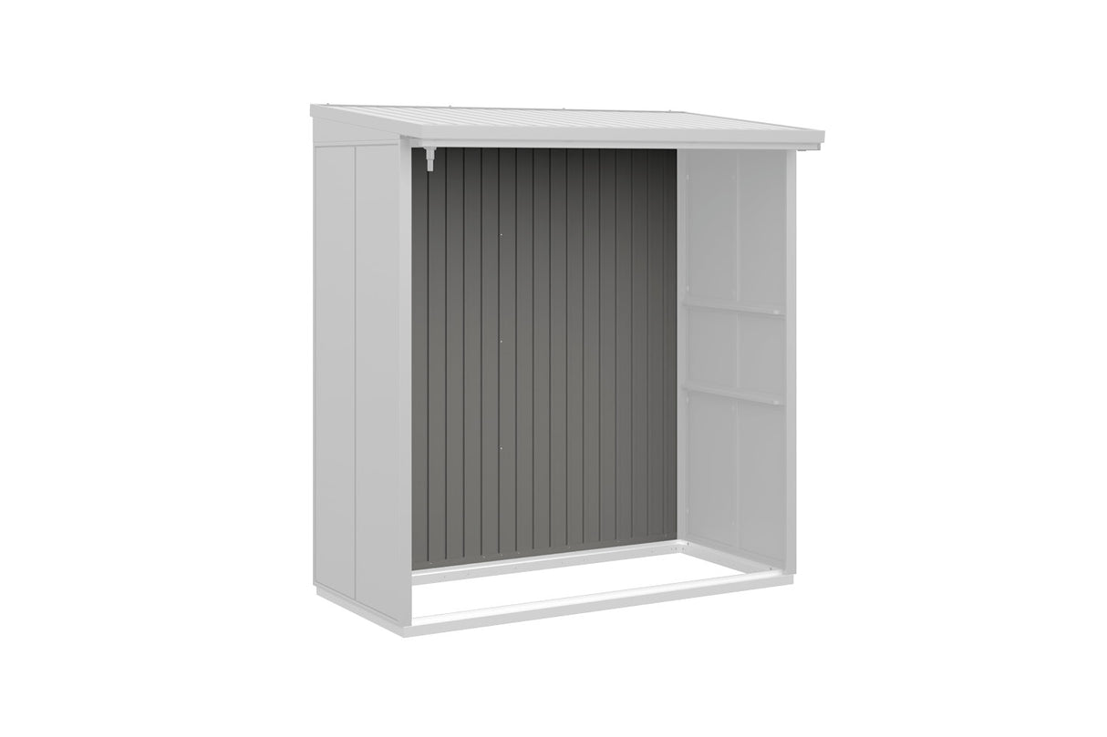 Hörmann Rückwand Kaminholzregal Typ 2 graualuminium
