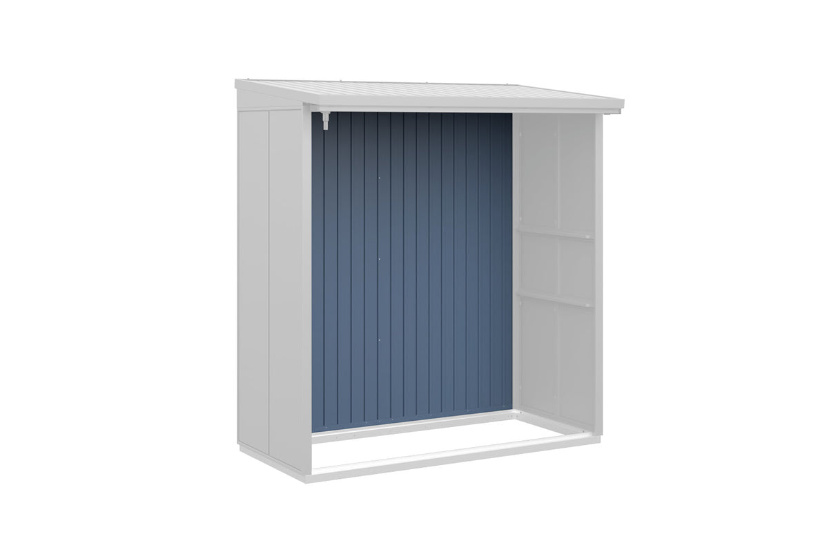 Hörmann Rückwand Kaminholzregal Typ 2 taubenblau