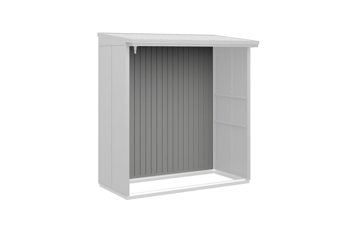 Hörmann Rückwand Kaminholzregal Typ 2 weißaluminium