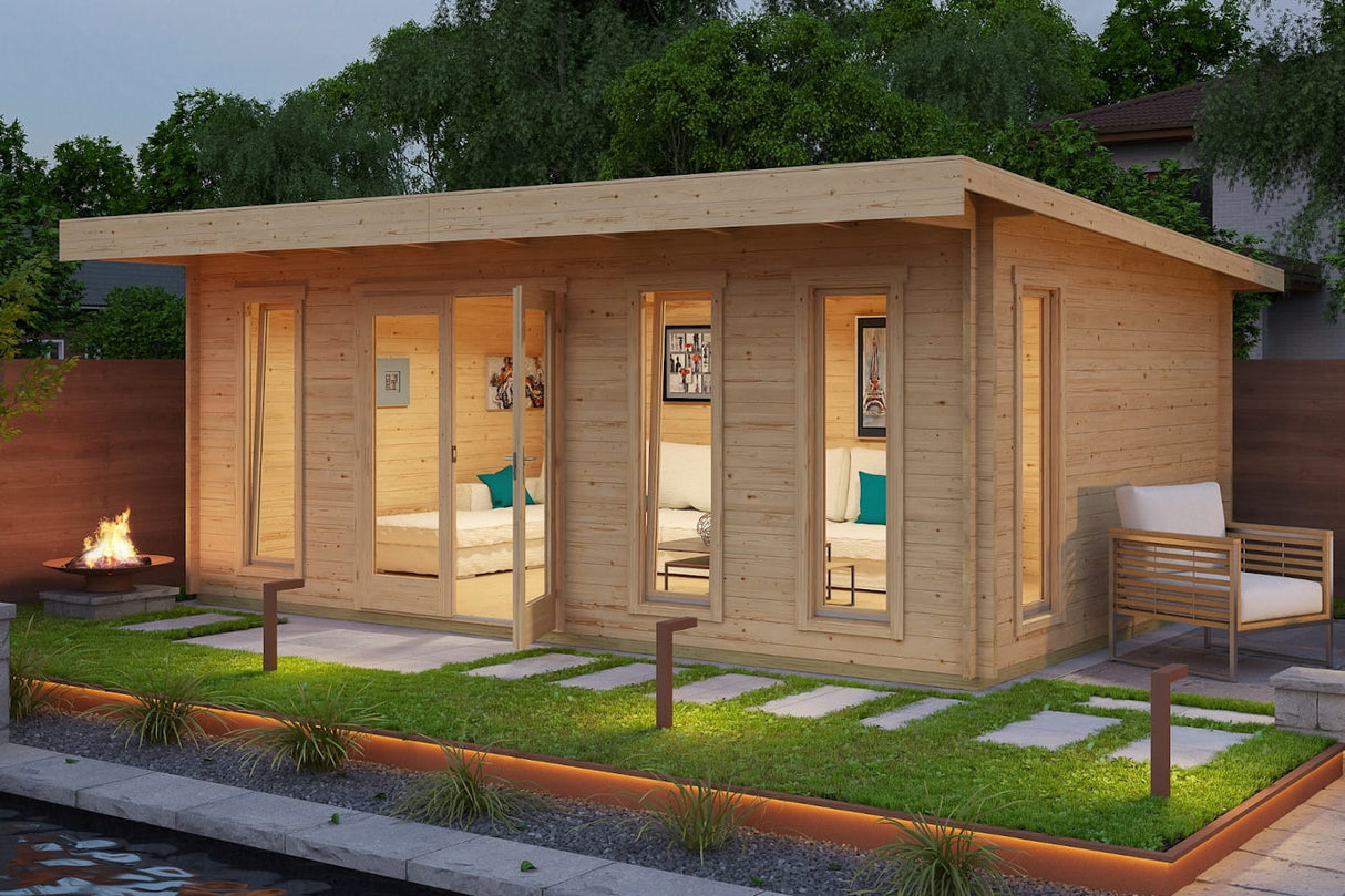 Lasita Maja Gartenhaus Modell Barbados 569 x 359 cm Natur
