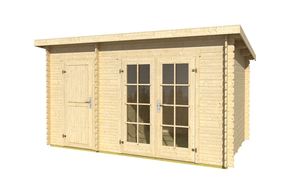 Lasita Maja Gartenhaus Modell Belmont 380 x 250 cm naturbelassen freigestellt