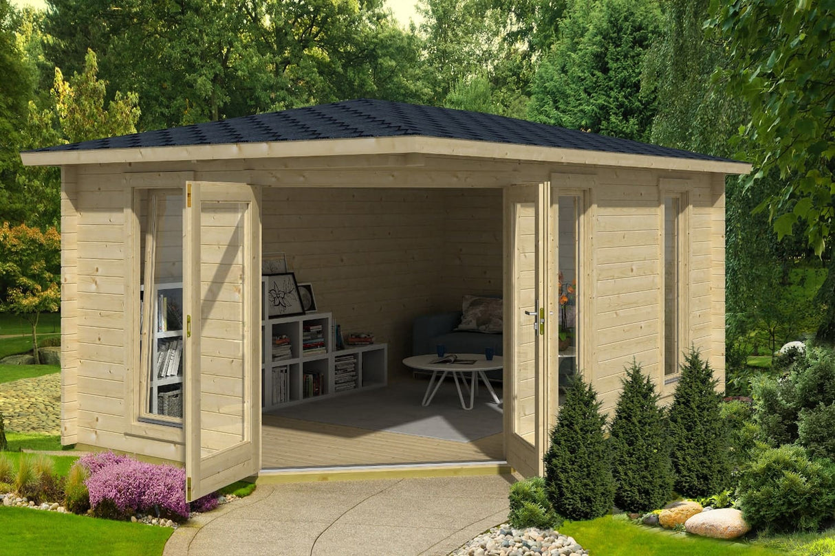 Lasita Maja Gartenhaus Modell Edinburgh 2 Natur offen