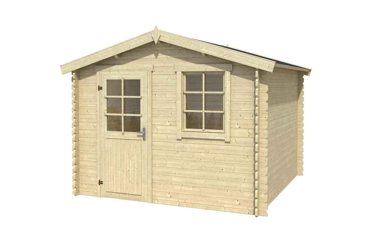 Lasita Maja Gartenhaus Modell Nina 275 x 230 cm naturbelassen freigestellt