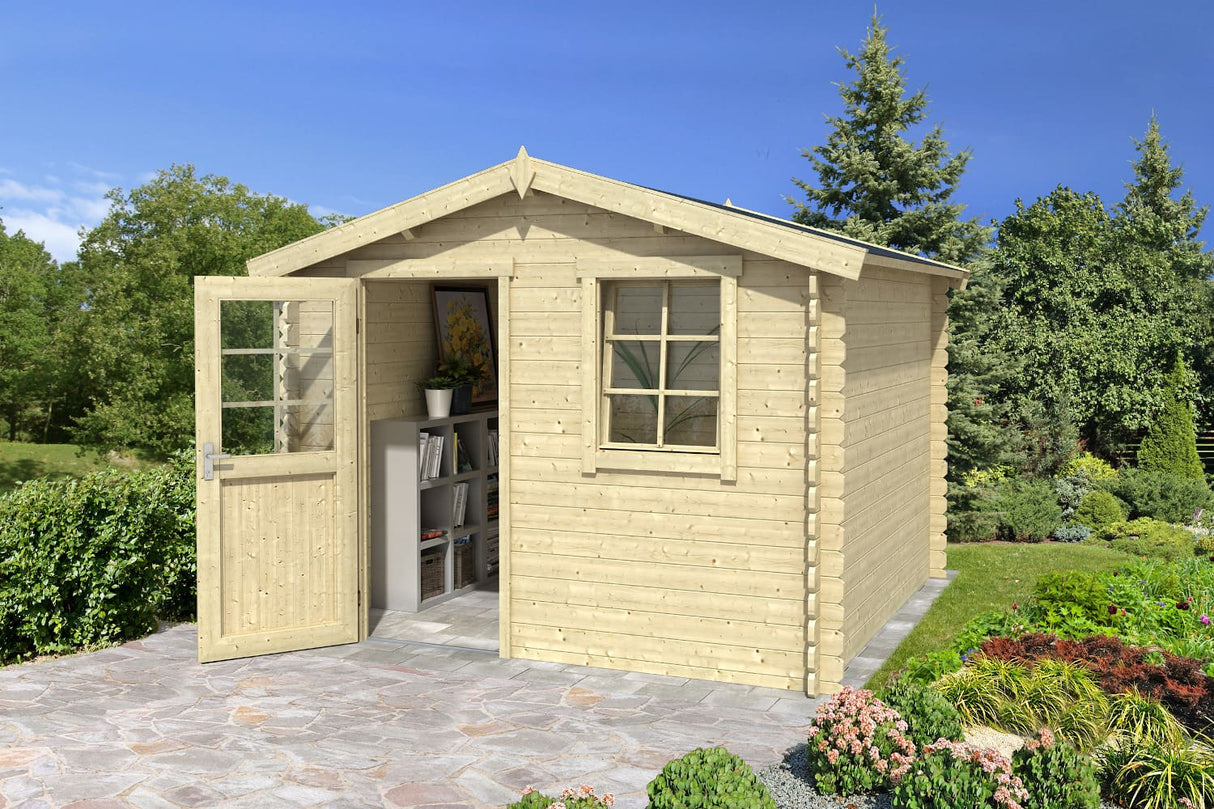 Lasita Maja Gartenhaus Modell Nina 275 x 275 cm naturbelassen