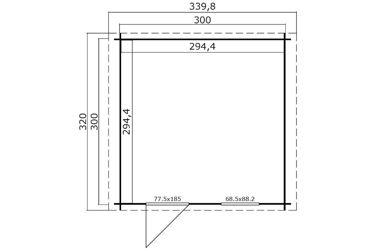 Lasita Maja Gartenhaus Modell Wels 3 Grundriss