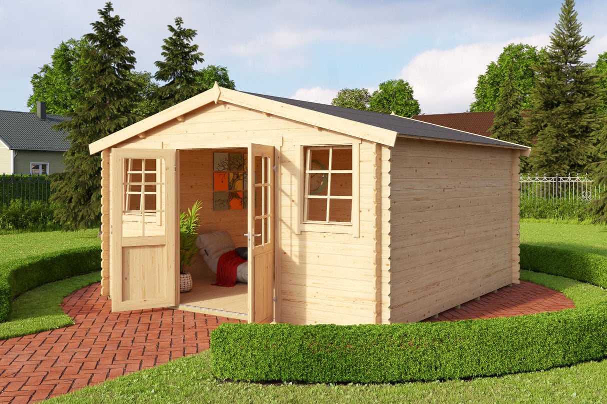 Lasita Maja Gartenhaus Modell Wels 4 DT 390 x 390 cm