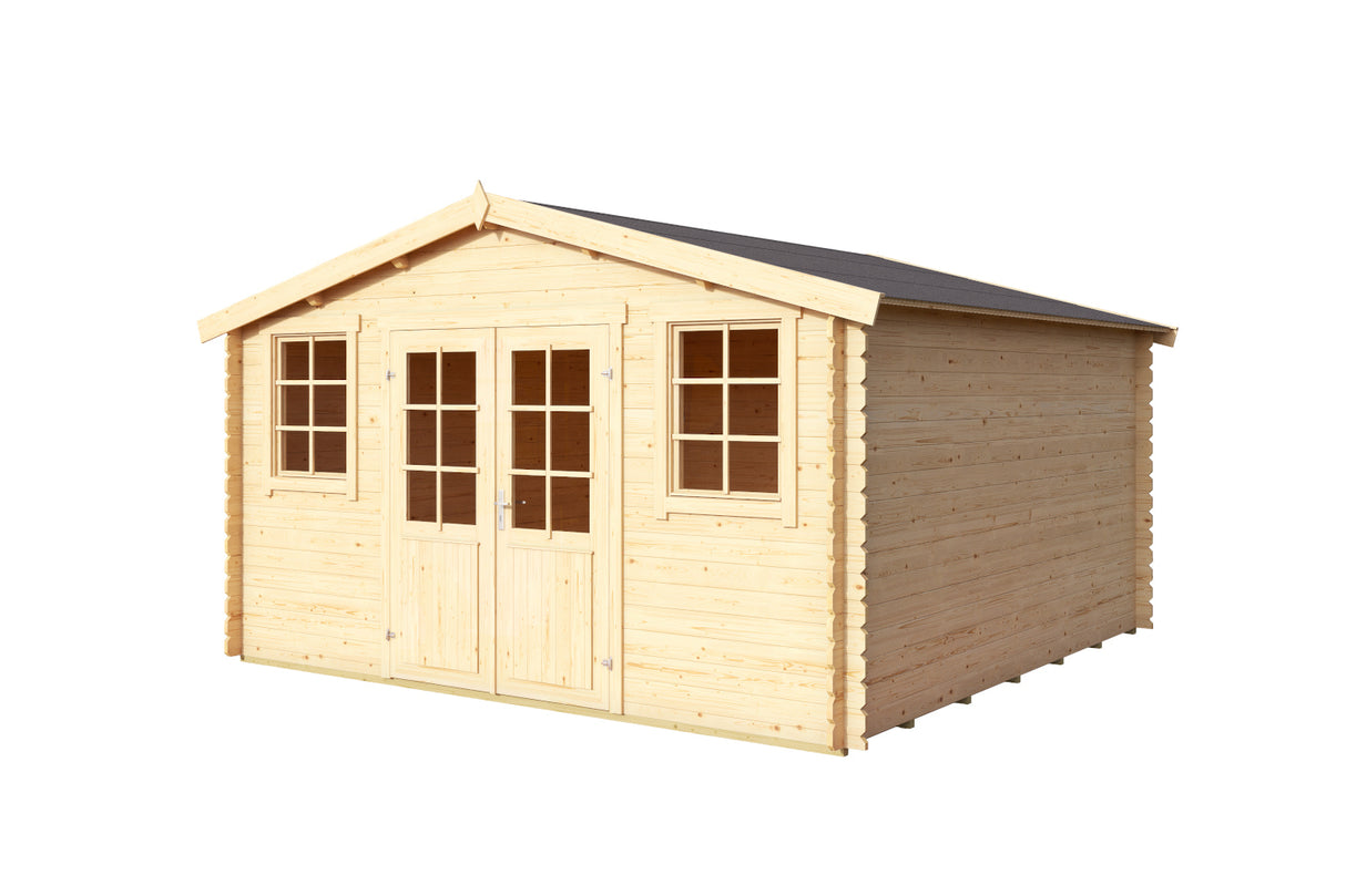 Lasita Maja Gartenhaus Modell Wels 4 DT 390 x 390 cm freigestellt