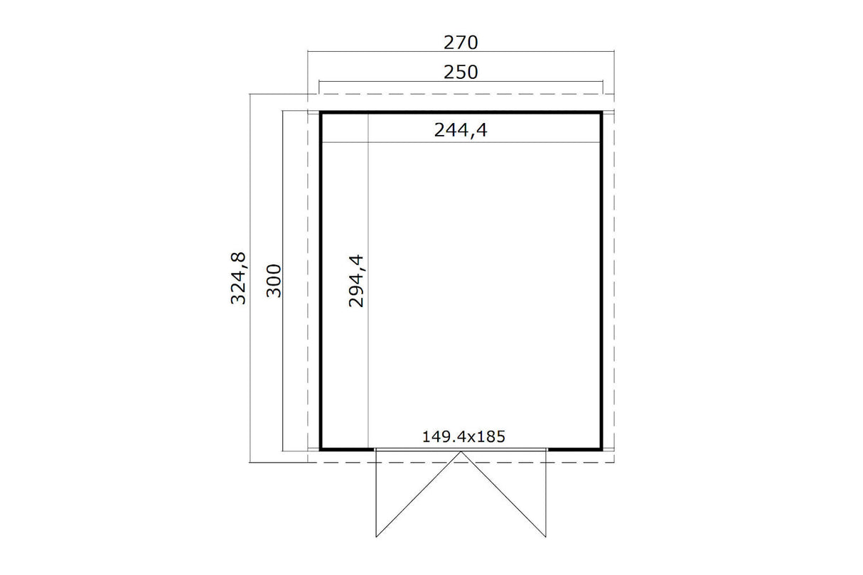 Lasita Maja Systemhaus Modell Zambezi 5 250 x 300 cm Grundriss