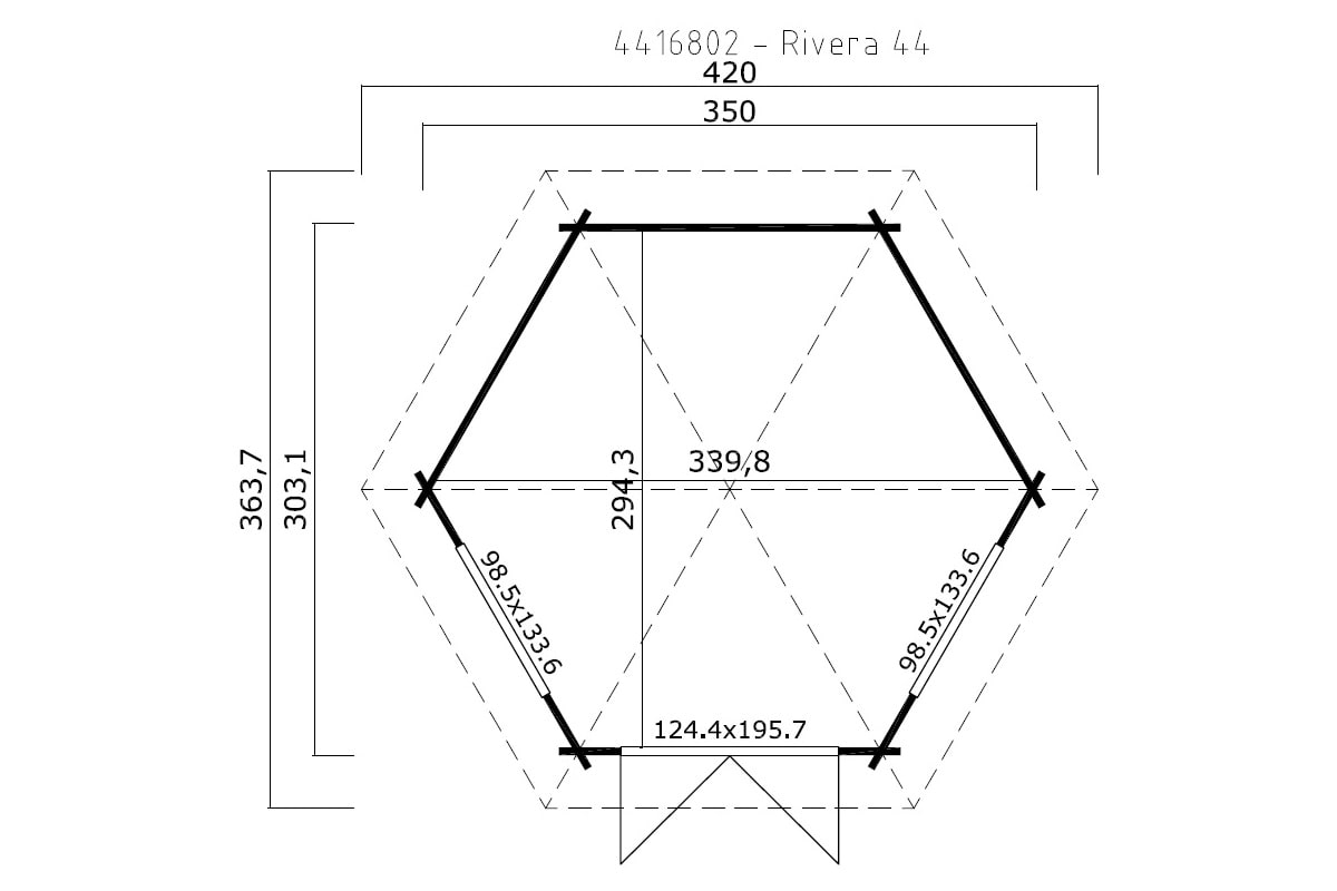 Lasita Maja Pavillon Modell Rivera Grundriss