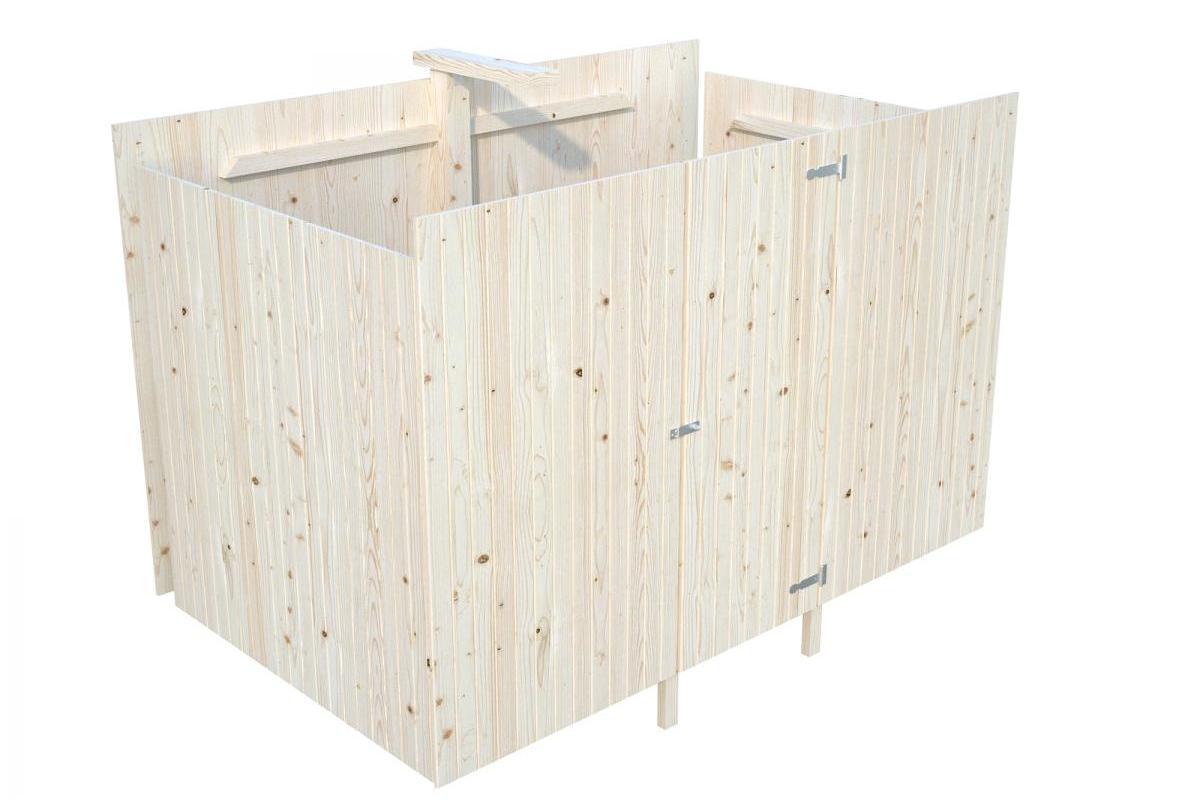 Palmako Anbauschuppen für Einzelcarport Karl 23,1 m² freigestellt