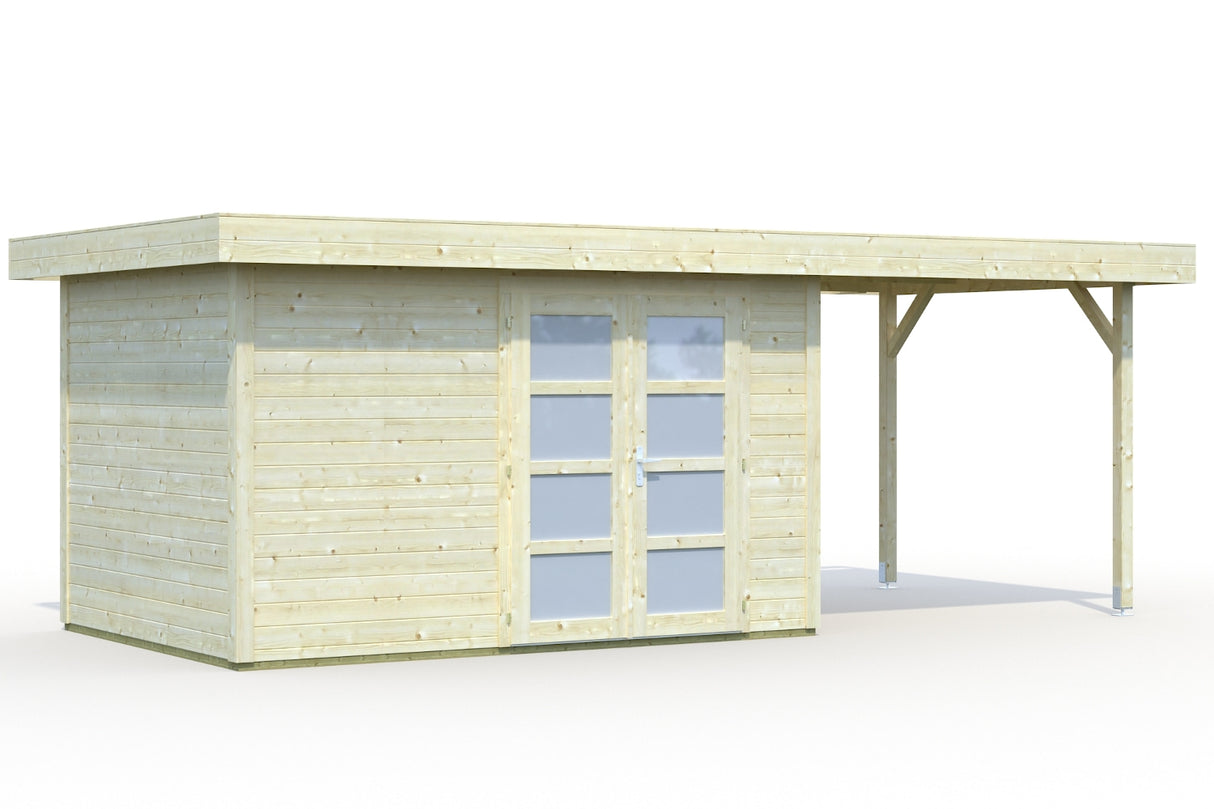Palmako Gartenhaus Modell Lara 350 x 250 cm mit Schleppdach freigestellt