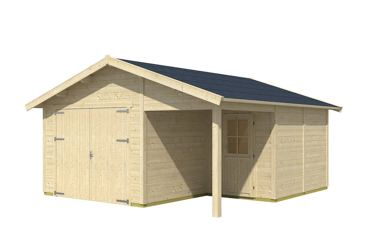 Skan Holz Holzgarage Varberg 2 natur freigestellt