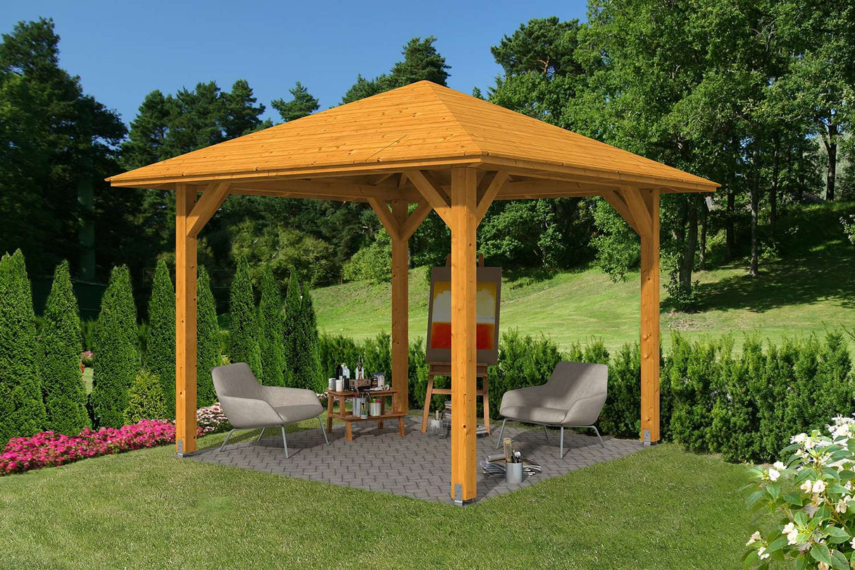 Skan Holz Pavillon Modell Cannes 1 eiche hell