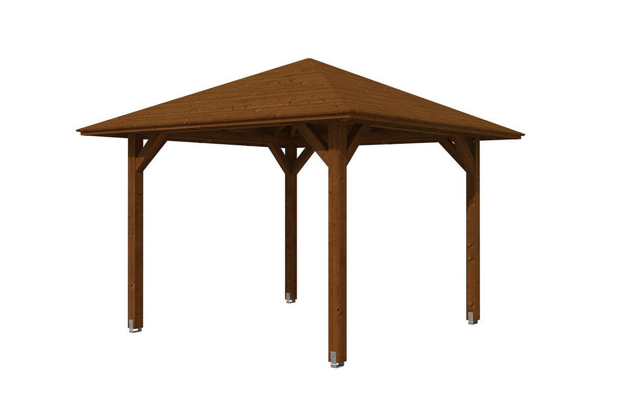 Skan Holz Pavillon Modell Cannes 1 nussbaum freigestellt