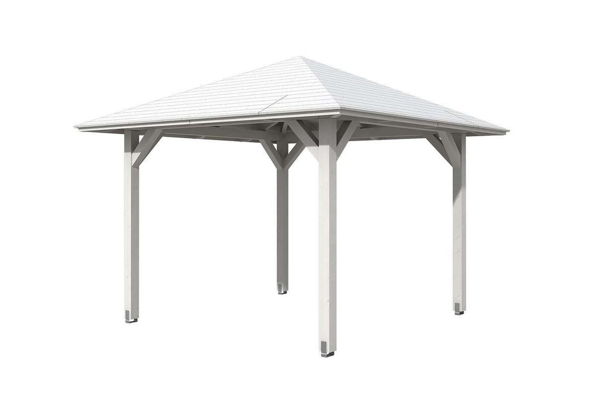 Skan Holz Pavillon Modell Cannes 1 weiß freigestellt