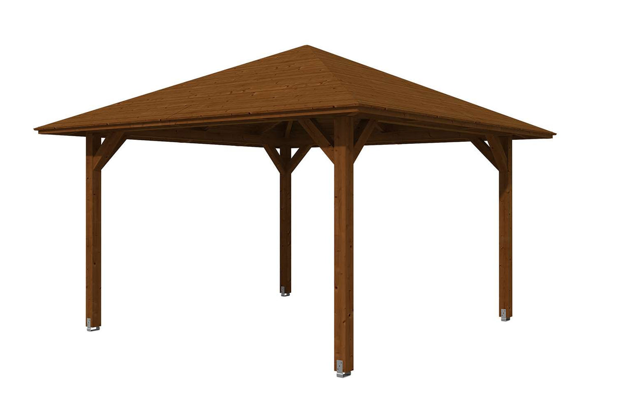 Skan Holz Pavillon Modell Cannes 2 nussbaum freigestellt