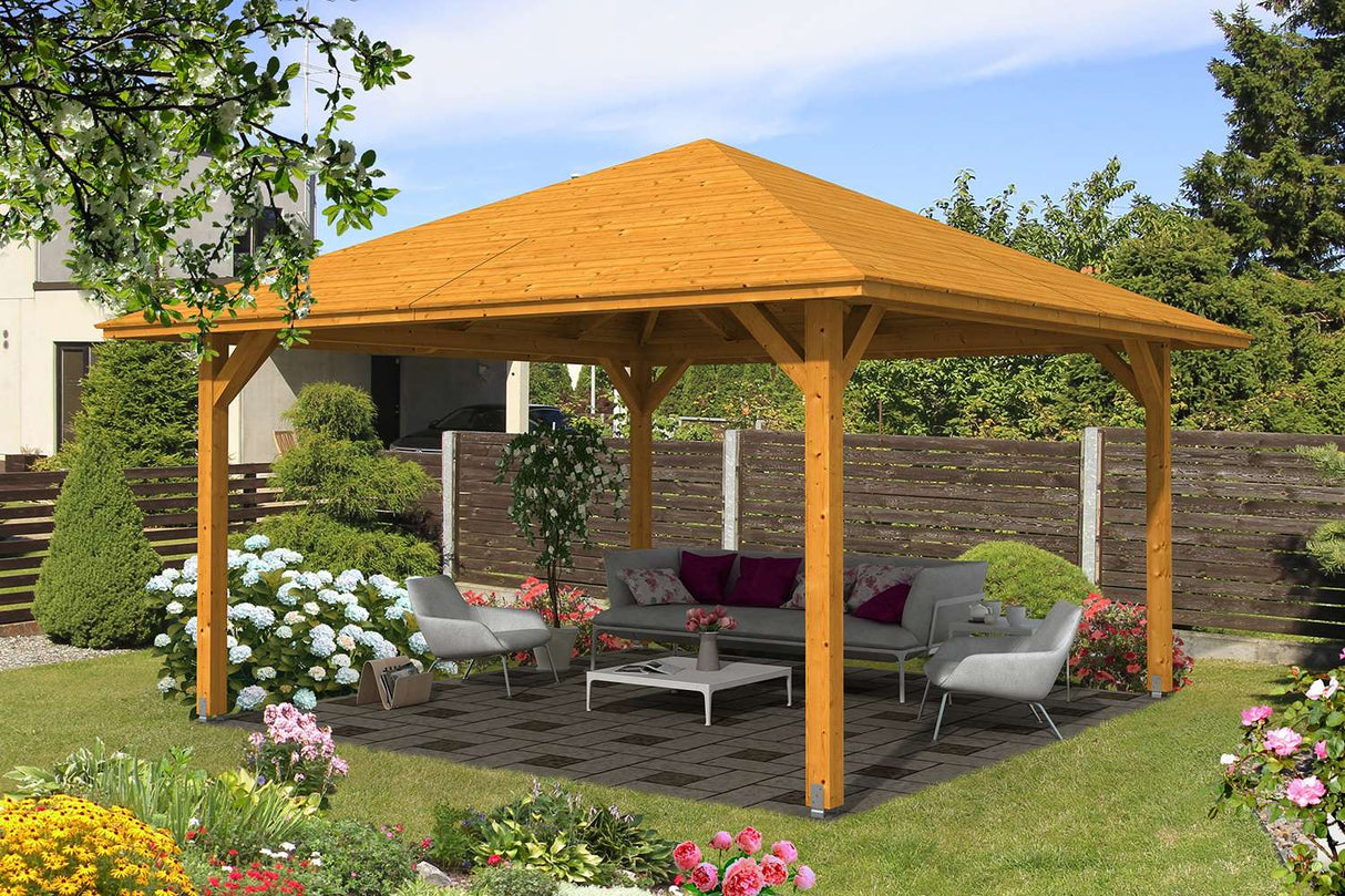 Skan Holz Pavillon Modell Cannes 3 eiche hell