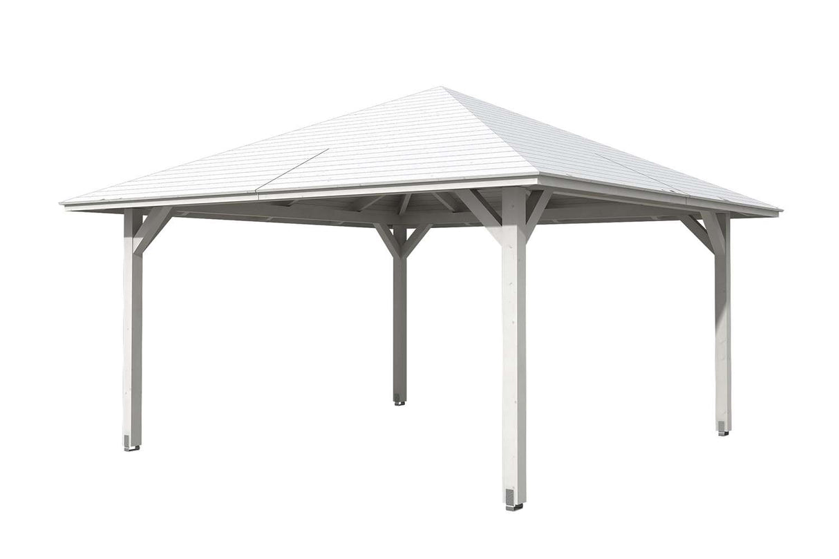 Skan Holz Pavillon Modell Cannes 3 weiß freigestellt