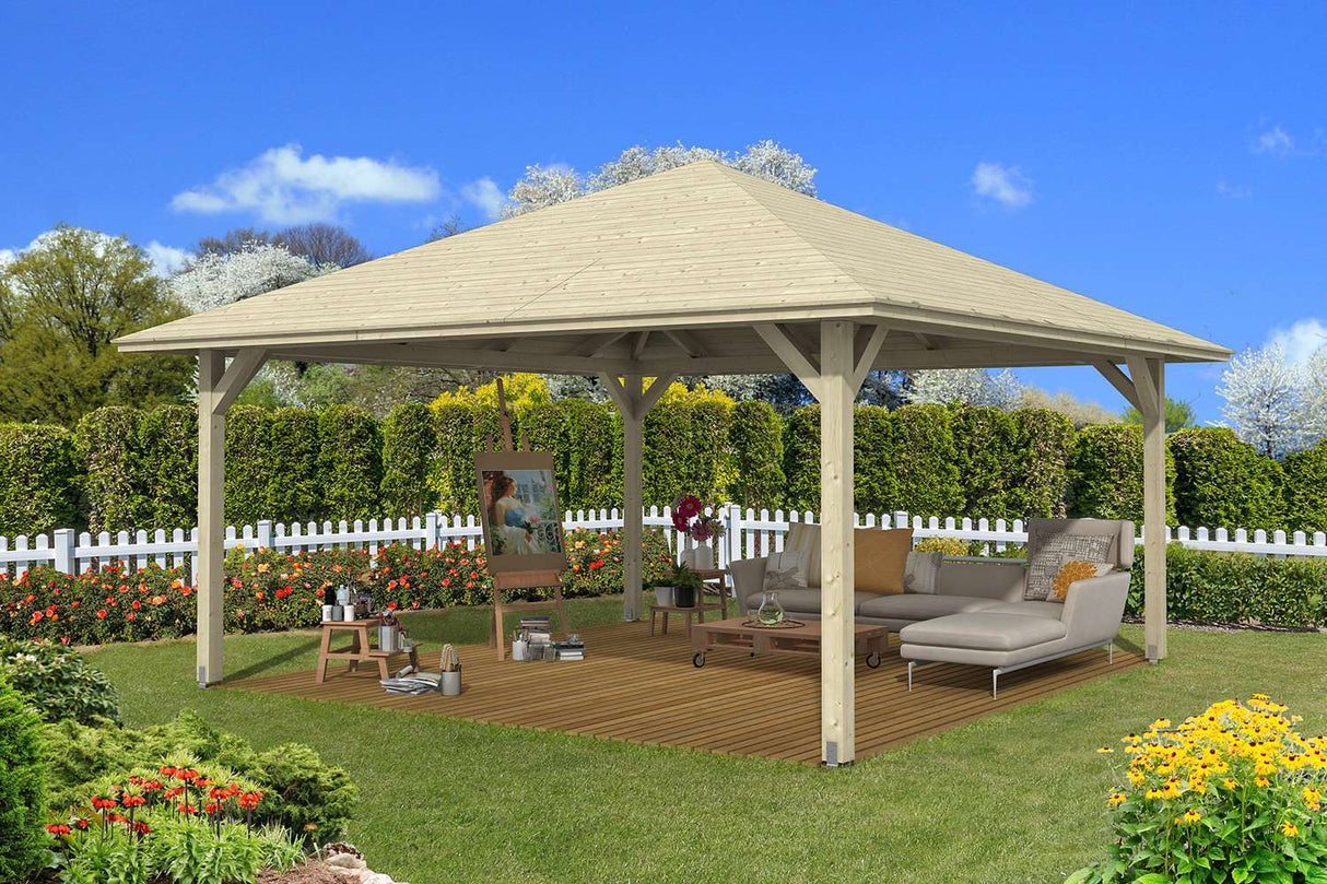 Skan Holz Pavillon Modell Cannes 4 natur