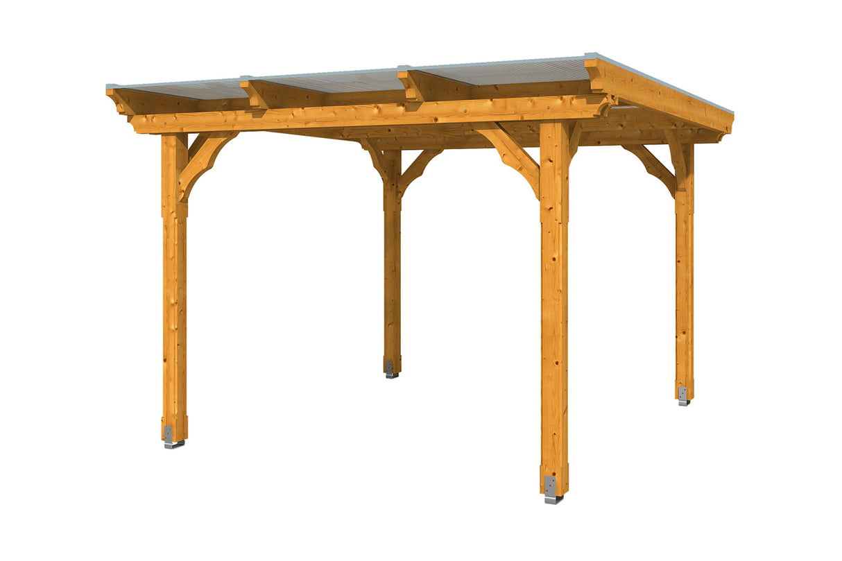 Skan Holz Pavillon Modell Marseille eiche hell freigestellt