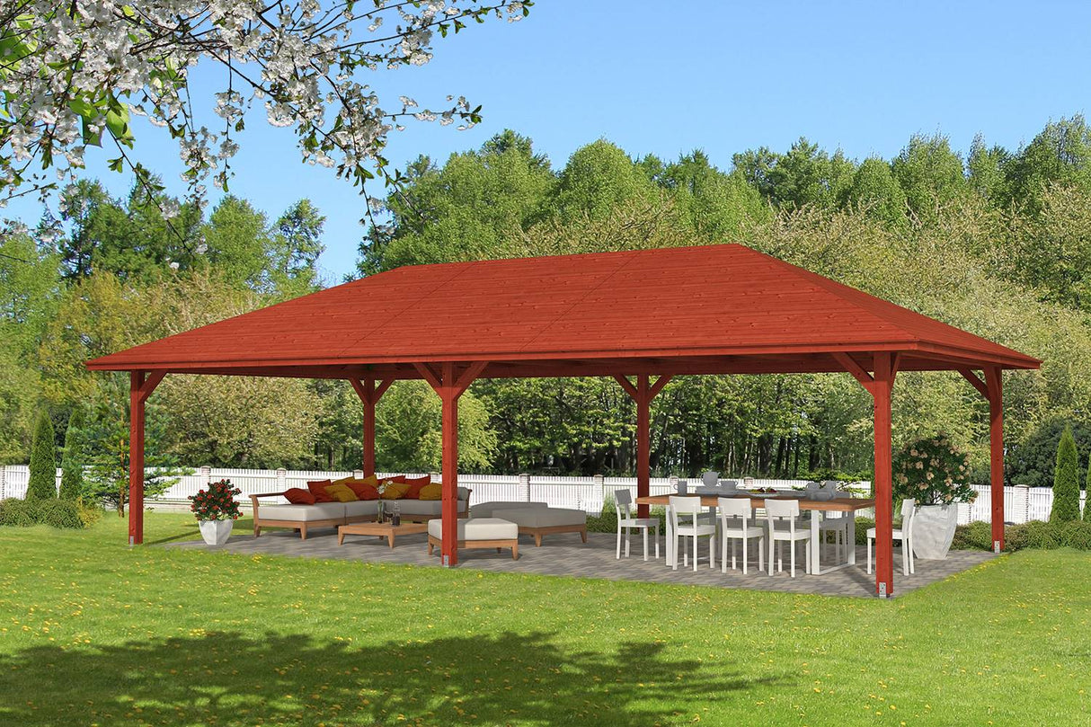 Skan Holz Pavillon Orleans 4 mahagoni