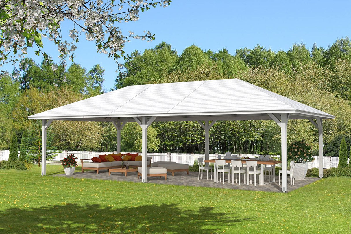 Skan Holz Pavillon Orleans 4 weiß