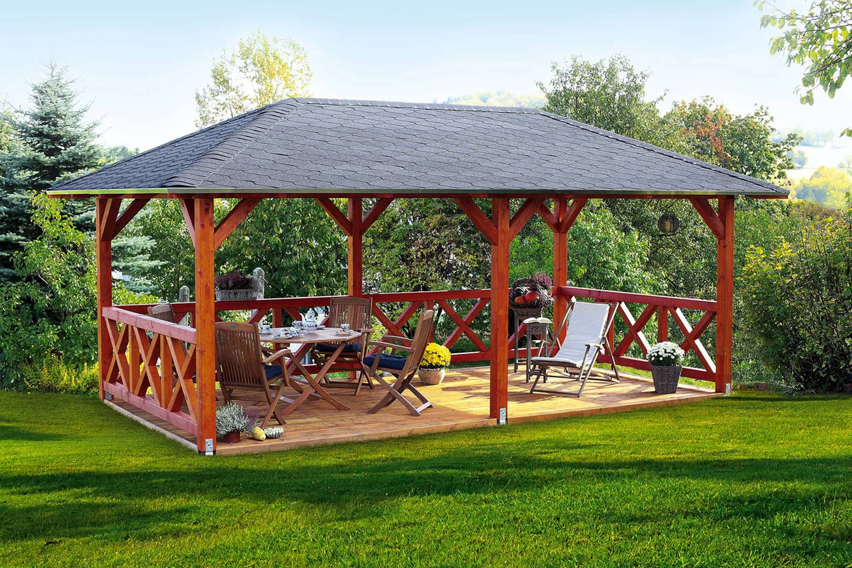 Skan Holz Pavillon Orleans farbbehandelt mit Zubehör